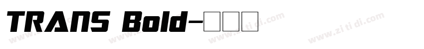 TRANS Bold字体转换